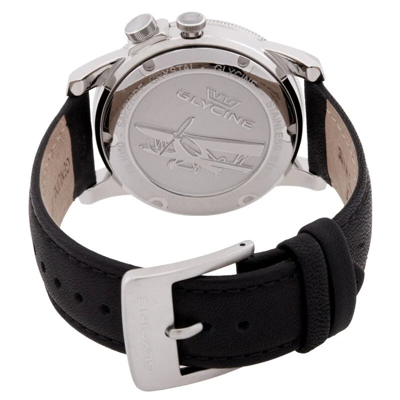 Glycine Airman Vintage GMT 40mm Ivory Dial Men's Watch GL1050