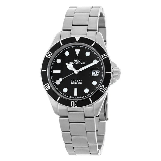 Glycine Combat Quartz 40mm Black Dial Men's Watch GL1060