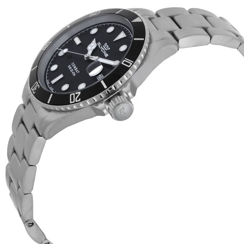 Glycine Combat Quartz 40mm Black Dial Men's Watch GL1060