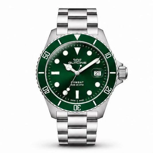 Glycine Combat Quartz 40mm Green Dial Men's Watch GL1065