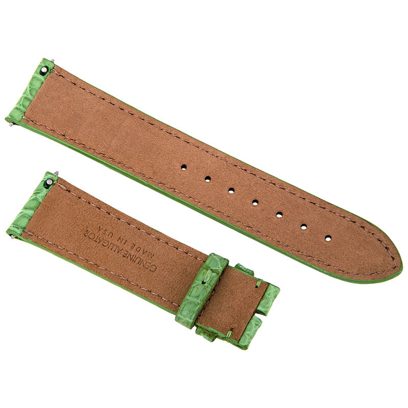 Hadley Roma 20 MM Matte Lime Green Alligator Leather Strap