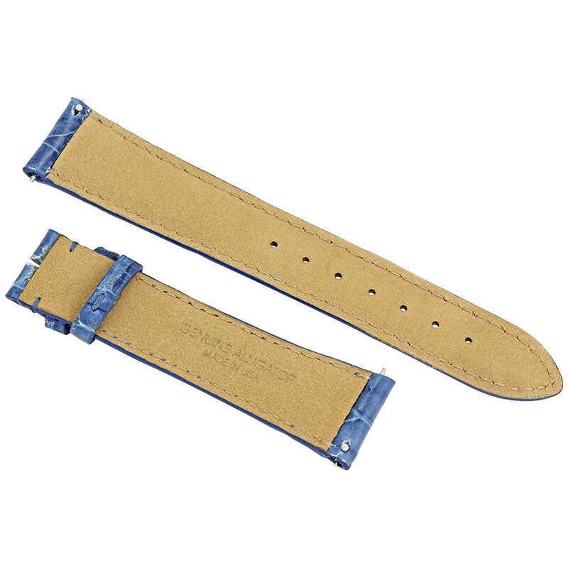 Hadley Roma 21 MM Blue Alligator Leather Strap