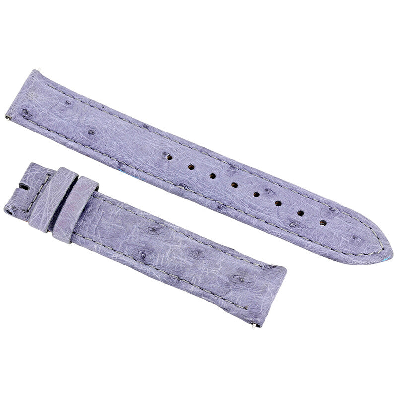 Hadley Roma 18 MM Agate Grey Ostrich Leather Strap