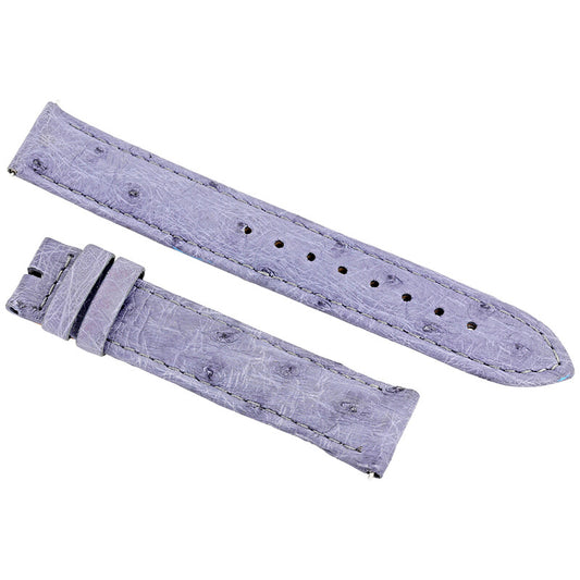 Hadley Roma 18 MM Agate Grey Ostrich Leather Strap