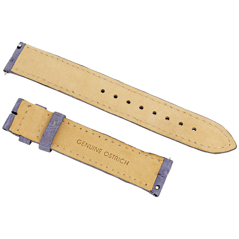 Hadley Roma 18 MM Agate Grey Ostrich Leather Strap