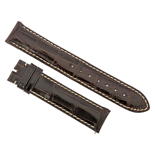 Hadley Roma Shiny Dark Brown Alligator Leather Strap