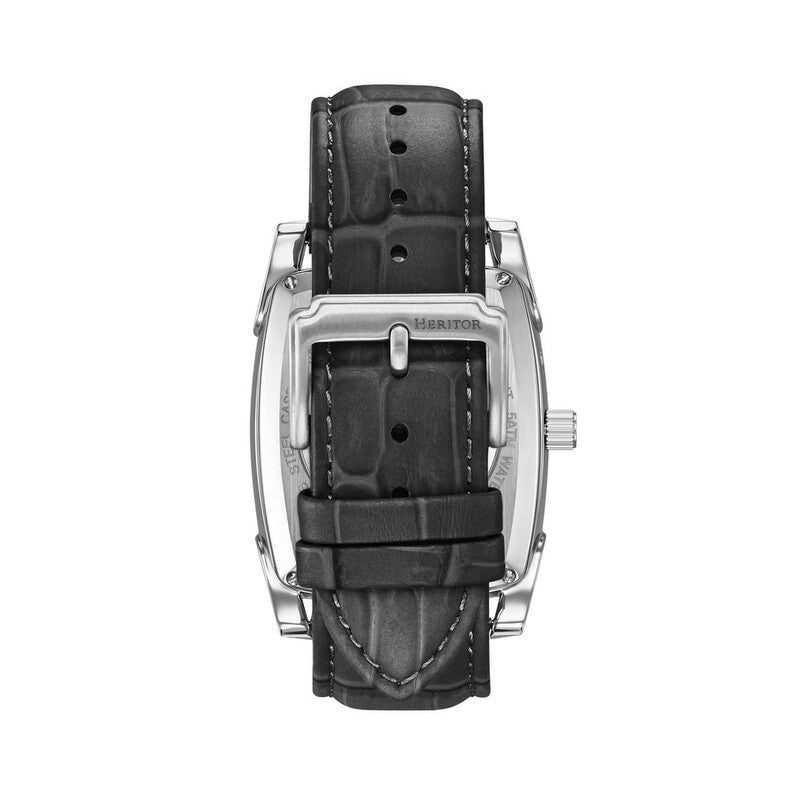 Heritor Valentin Automatic Silver Dial Men's Leather Watch HERHS4402