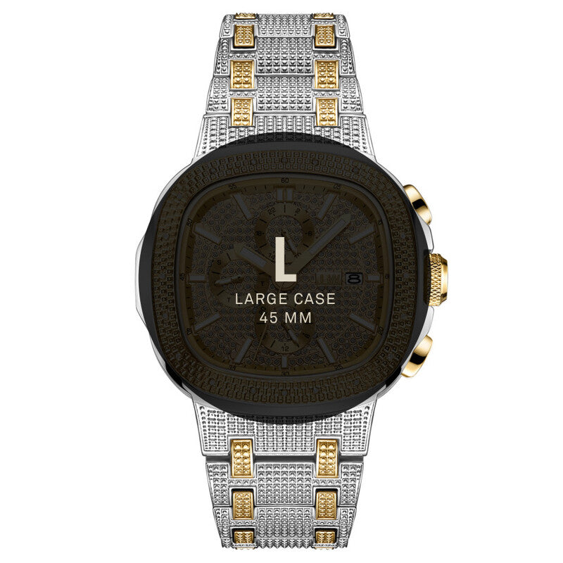JBW Heist Quartz Diamond Gold Dial Men's Watch J6380B
