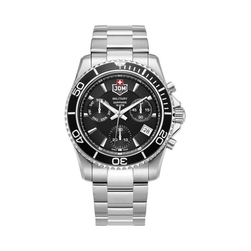 JDM Military Sierra Chrono JDM-WG019-01 men's watch with black dial
