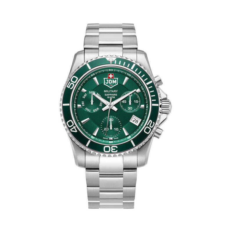 JDM Military Sierra Chrono JDM-WG019-04 men's watch with green dial