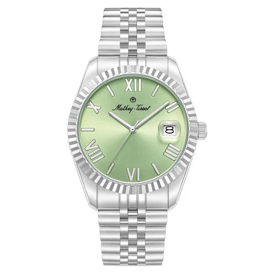 Mathey-Tissot Men's H250953B-B Light Green Dial Stainless Steel Quartz Watch