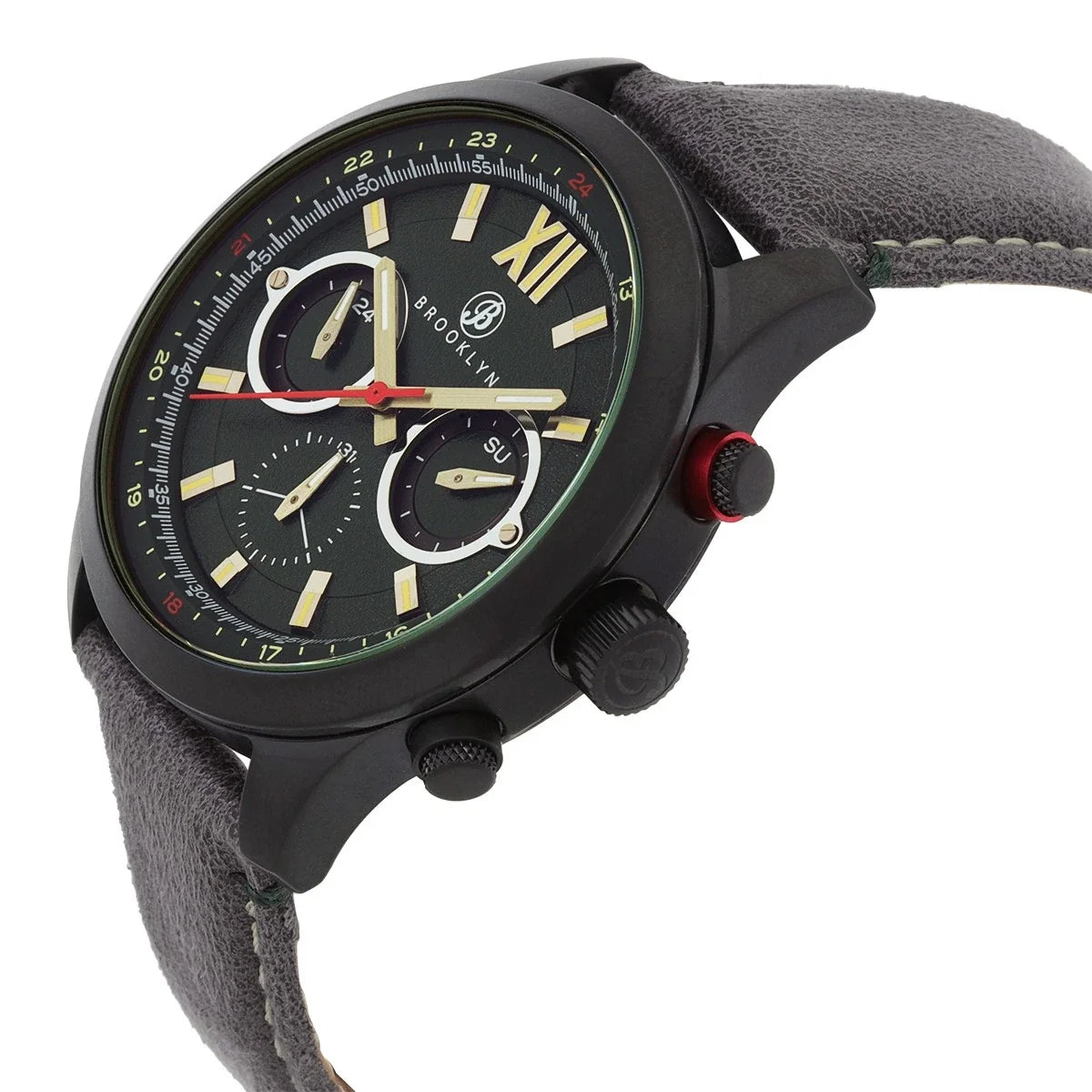Brooklyn Watch Co. Stuyvesant Quartz Green Dial Men's Watch BW-8128-GQ-08-GRY