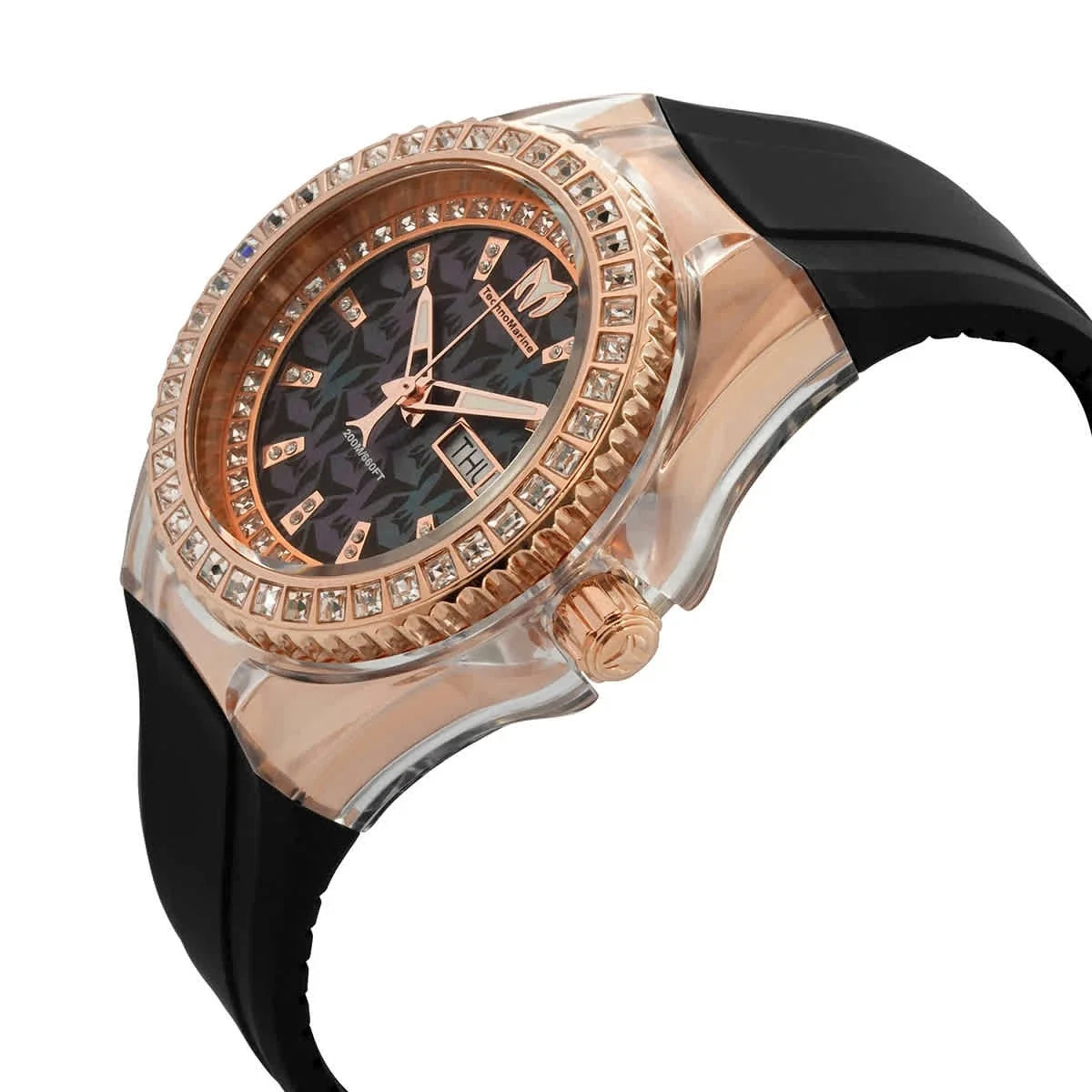 Technomarine Cruise 40mm Rose Gold-Tone Black Dial Women's Watch TM-121176