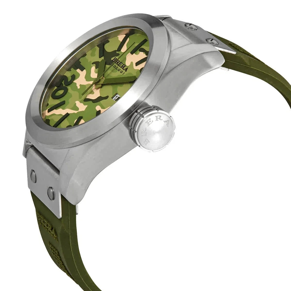 Brera Orologi Eterno Solotempo Green Camouflage Quartz Men's Watch BRETS4581
