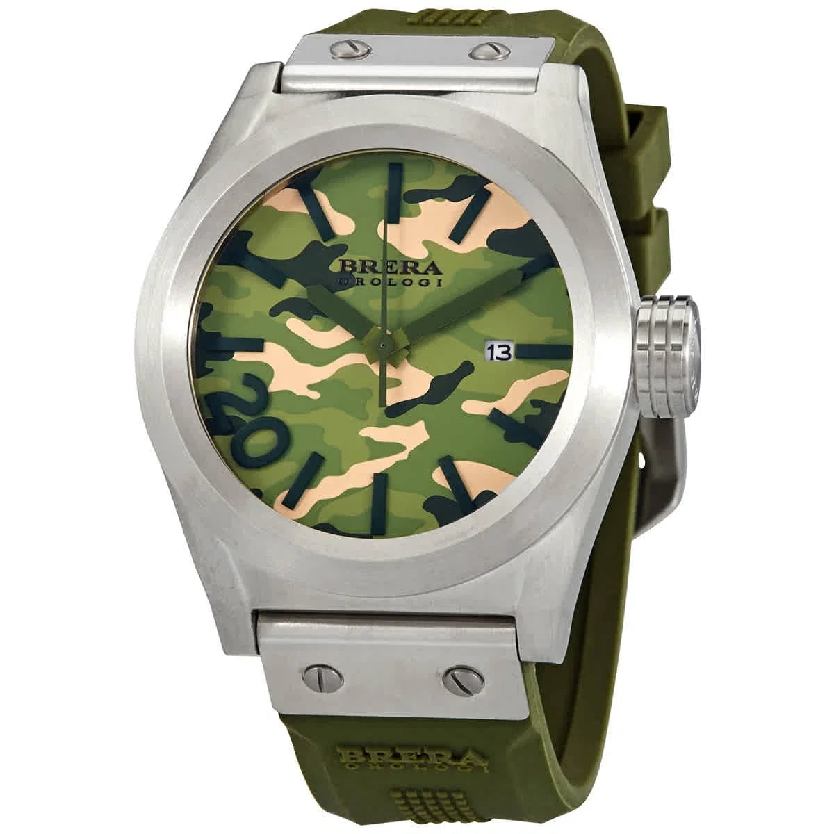 Brera Orologi Eterno Solotempo Green Camouflage Quartz Men's Watch BRETS4581