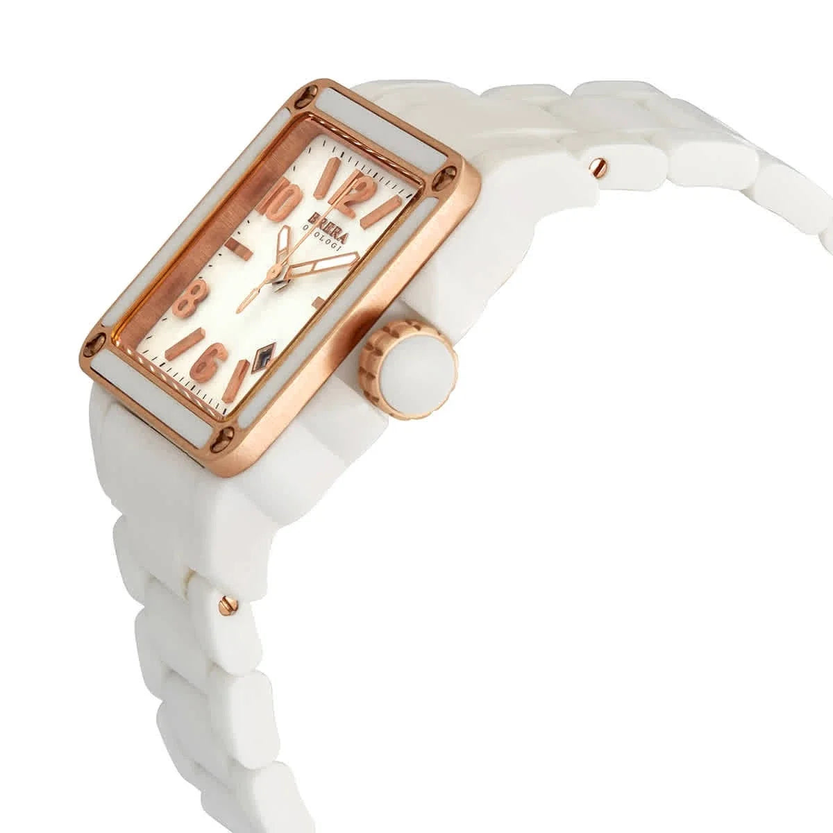 Brera Orologi Stella White Ceramic Mother of Pearl Dial Women's Watch BWST2CWHRGN