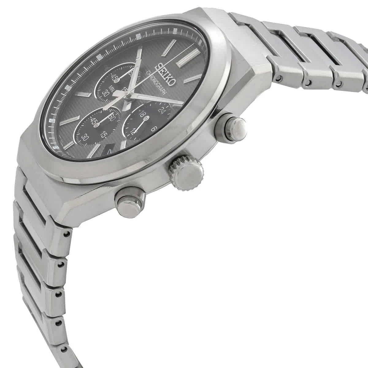 Seiko Sport Chronograph Quartz Grey Dial Men's Watch SSB455P1