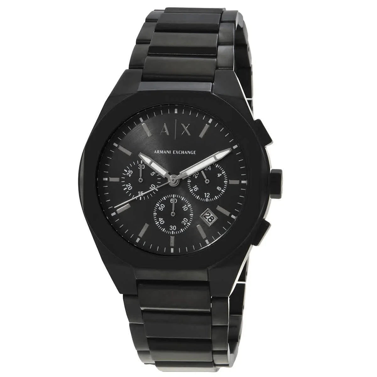 Armani Exchange Rafael Black Chronograph Stainless Steel Men's Watch AX4183