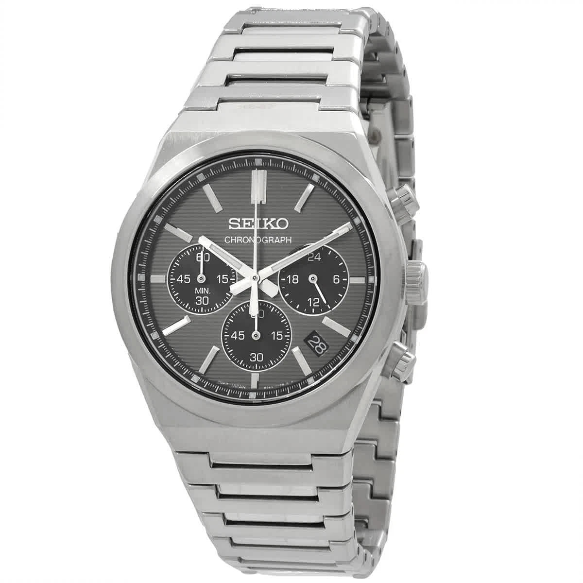 Seiko Sport Chronograph Quartz Grey Dial Men's Watch SSB455P1