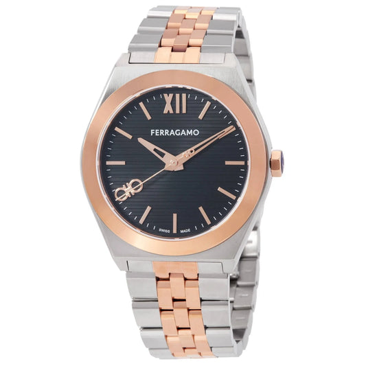 Ferragamo Vega Quartz Black Dial Men's Watch SFKI00624