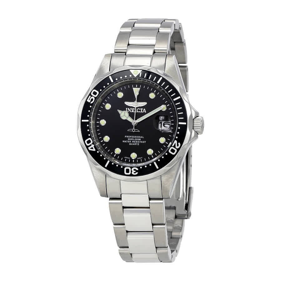 Invicta Pro Diver 17046 Men's Stainless Steel Black Dial Watch