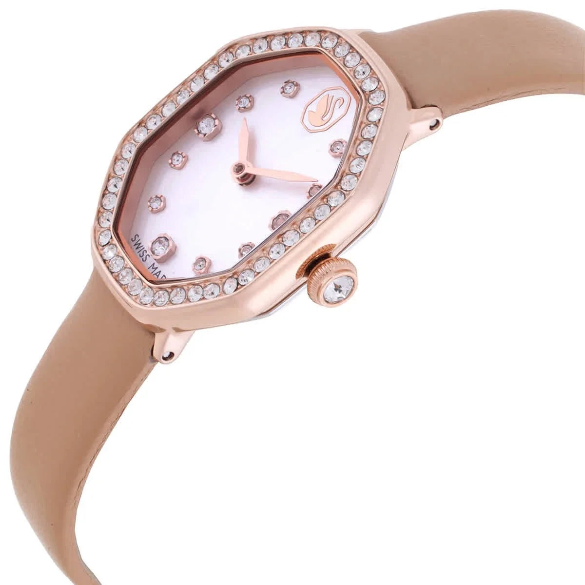 Swarovski Dextera Women's Quartz Silver Dial Leather Watch 5730184