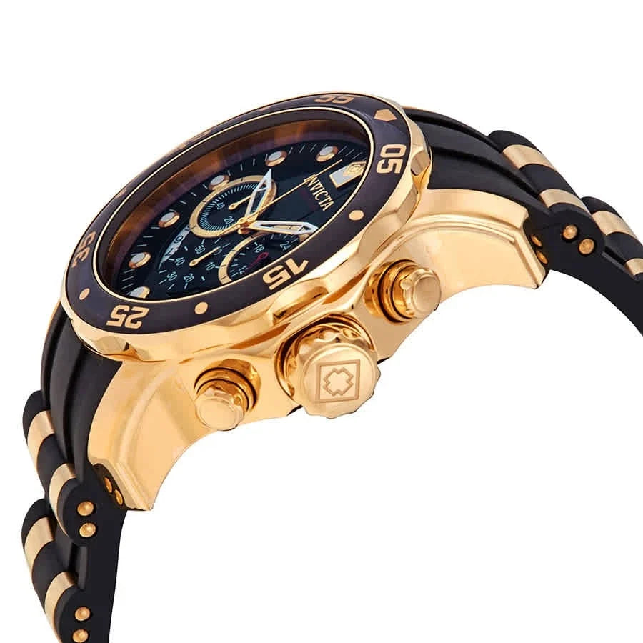 Invicta Pro Diver Chronograph Black Semi-Transparent Dial Men's Watch 6981
