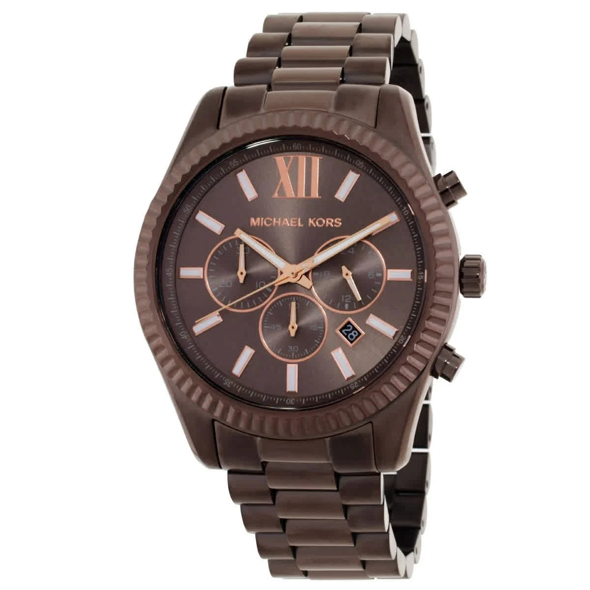 Michael Kors Lexington Chronograph Quartz Brown Dial Men's Watch MK9224