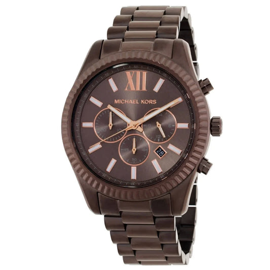 Michael Kors Lexington Chronograph Quartz Brown Dial Men's Watch MK9224