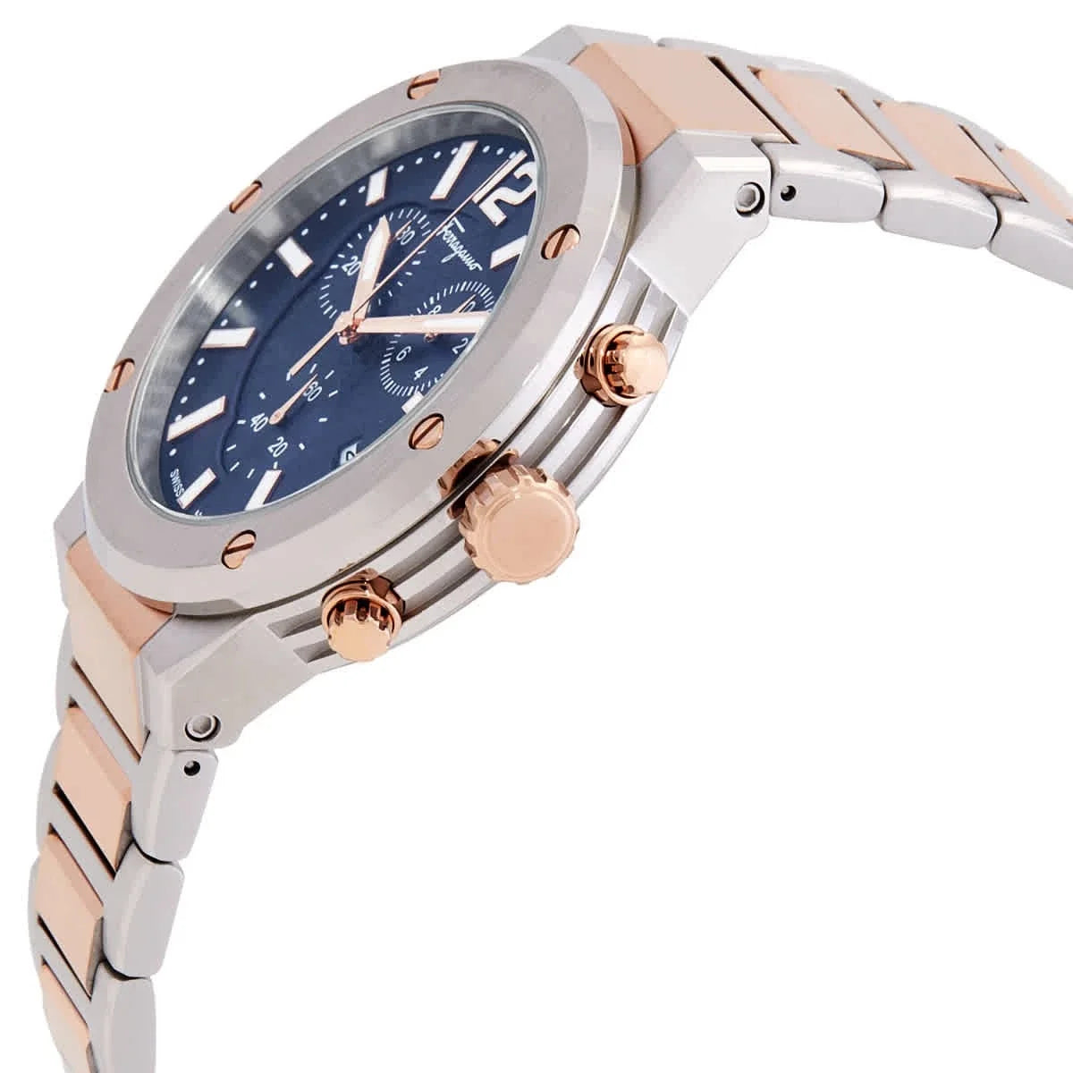 Ferragamo F-80 Chronograph Quartz Blue Dial Men's Watch SFJE00524