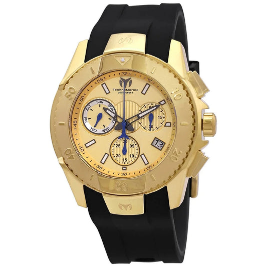 Technomarine UF6 Chronograph Gold Dial Men's Watch TM-617001