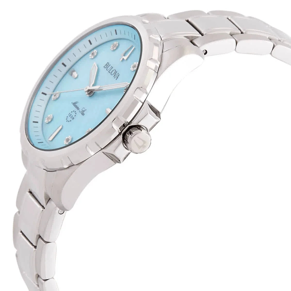 Bulova Marine Star 36mm Blue Dial Stainless Steel Women's Watch 96P248