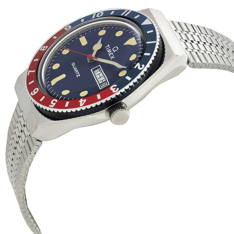 Timex Q Timex Reissue 38mm Blue Dial Pepsi Bezel