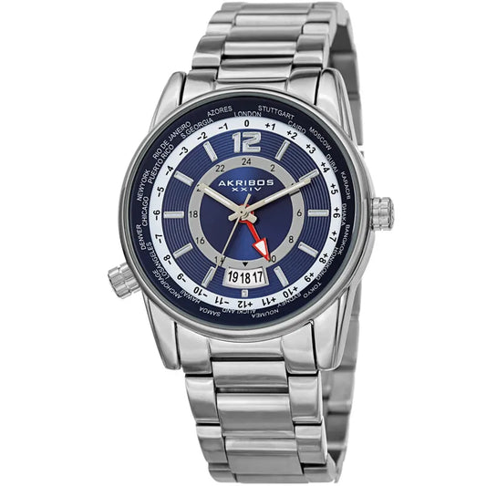 World Time Quartz Blue Dial Men's Watch AK1021SSBU