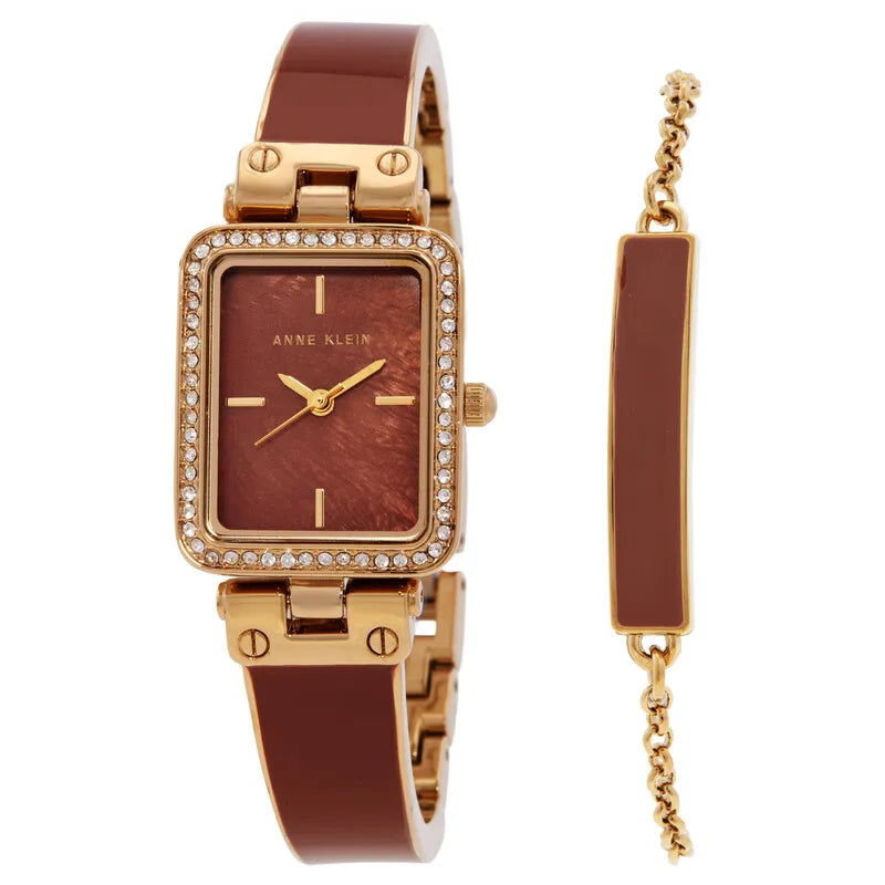 Anne Klein Quartz Ladies Watch and Bracelet Set AK-3898RUST