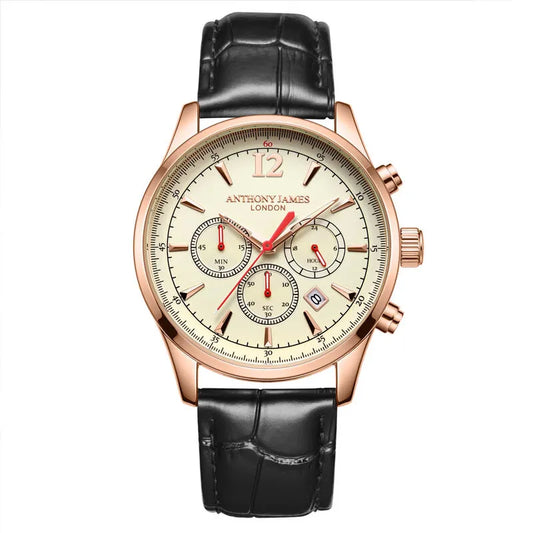 Classic Chronograph White Dial Men's Watch AJ082