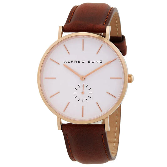 Ultra Slim Quartz White Dial Watch AS7103RL-5A7