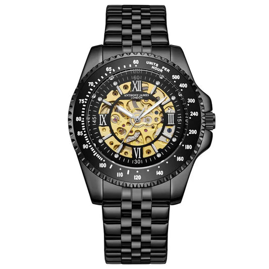 Tachymeter Automatic Gold-tone Dial Men's Watch AJ010N2