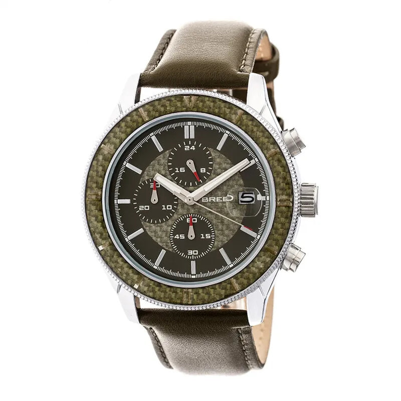 Breed Maverick Quartz Olive Dial Men's Timepiece - 7505