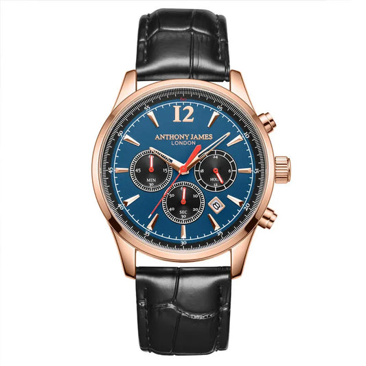 Classic Chronograph Blue Dial Men's Watch AJ081